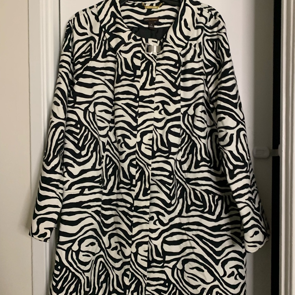 Dana Buchman Zebra Print Dress Women’s size large Cotton Formal Business Work